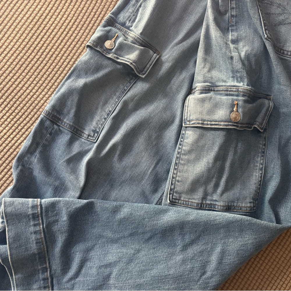 American Eagle Outfitters Light Blue Wide Leg Jeans - Picture 4 of 6